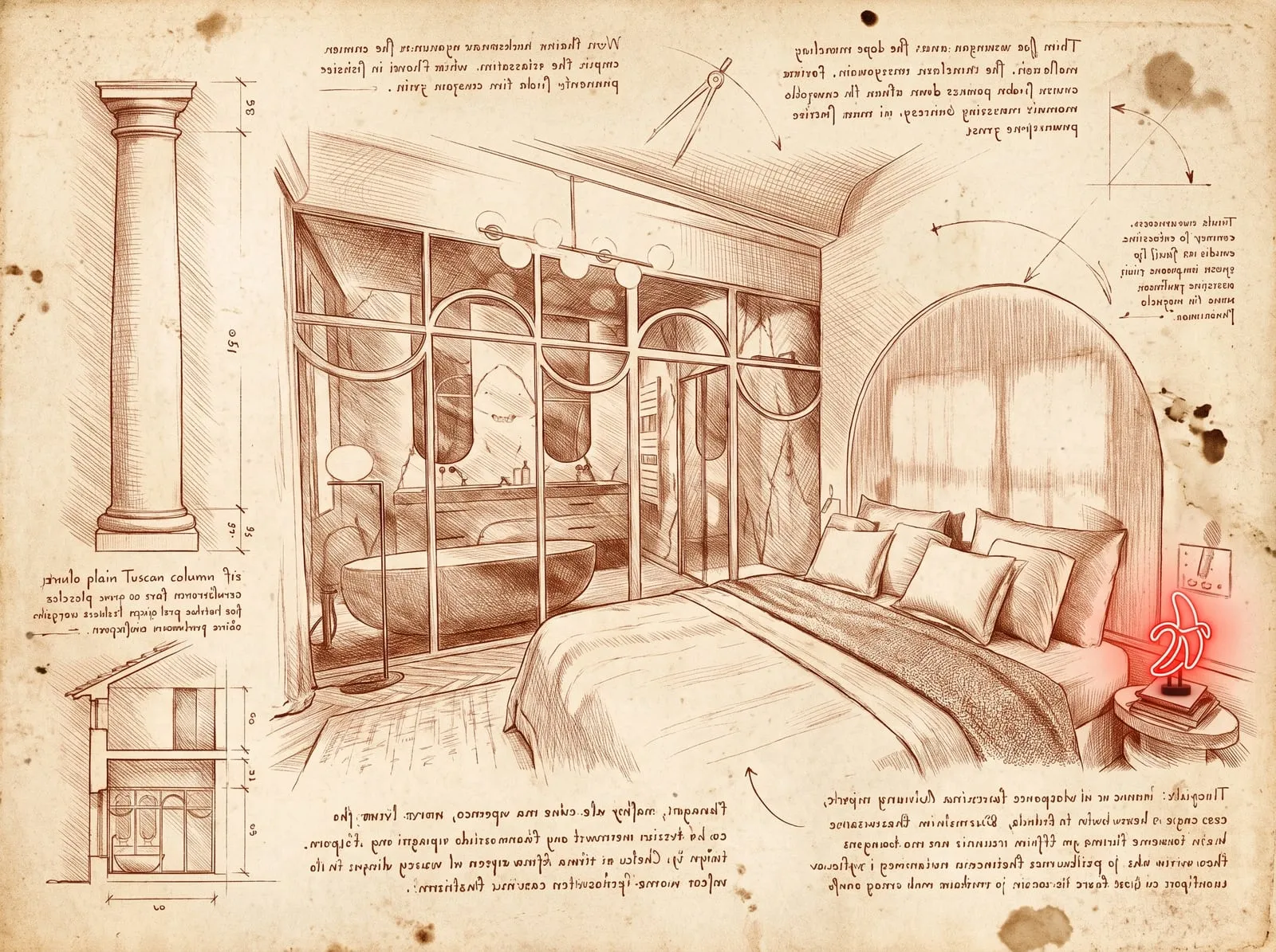 Ordre toscan — étude d'atelier duplex, Aix-en-Provence