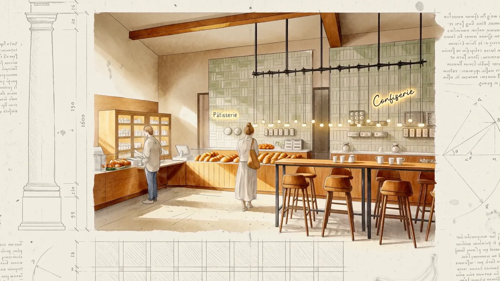 Ordre dorique — étude d'atelier Les Halles de Luynes