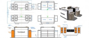 plan de détail de mobilier d'architecte intérieur aix