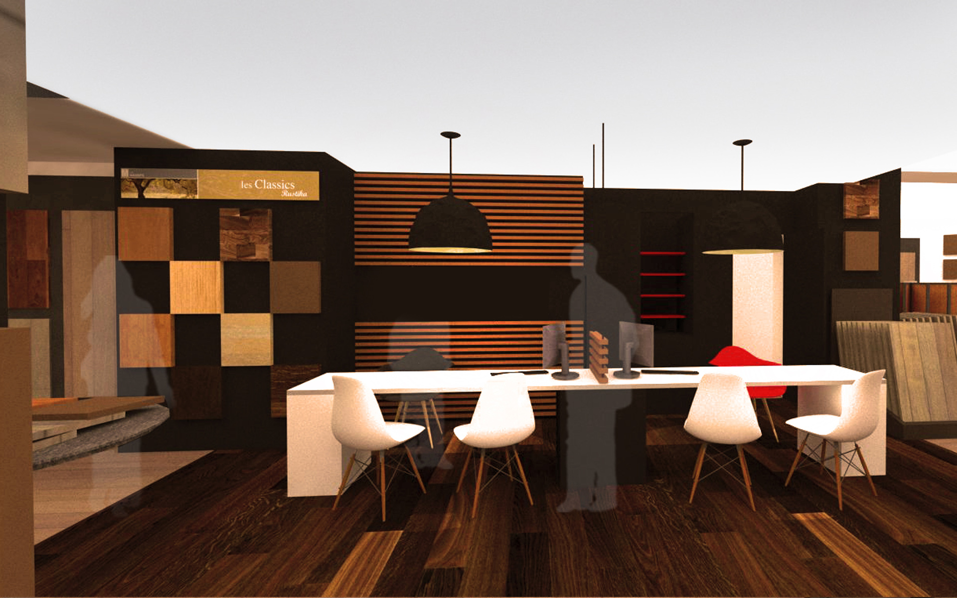 Intérieur boutique de parquet 01